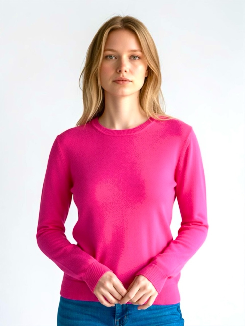 J.Crew Hot Pink Cashmere Crewneck Sweater Women’s Size XS